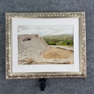 Teatro di Segesta Sicily Signed Framed Photograph John Hutchinson Ancient Greek